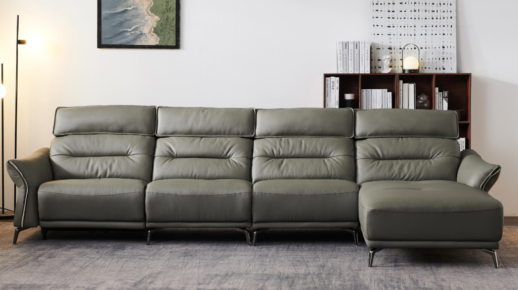 Gentleman’s Style Olive Green Italian Sofa