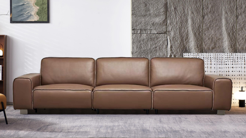 Mocha Aroma Minimalist Block Sofa